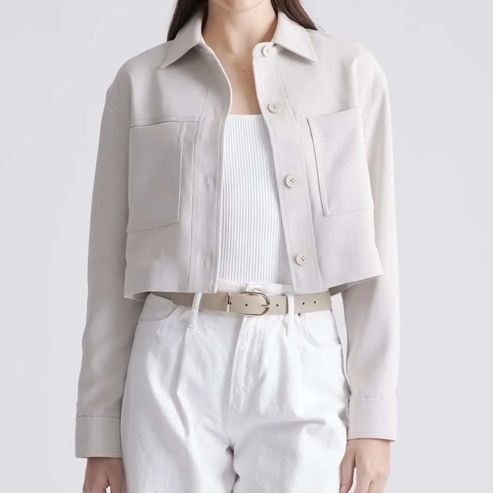 Quince Stretch Crepe Cropped Jacket